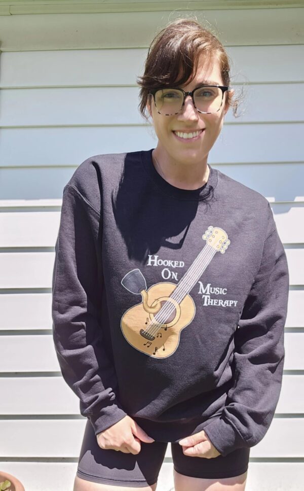 Hooked on Music Therapy Crew Neck Sweatshirt