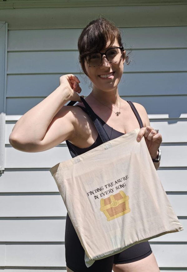 Hooked on Music Therapy small tote bag - Image 2